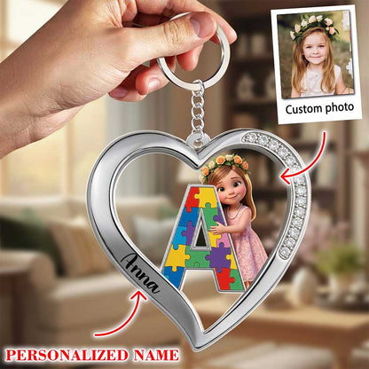 Custom Photo Autism Acrylic  Keychain THND6280201