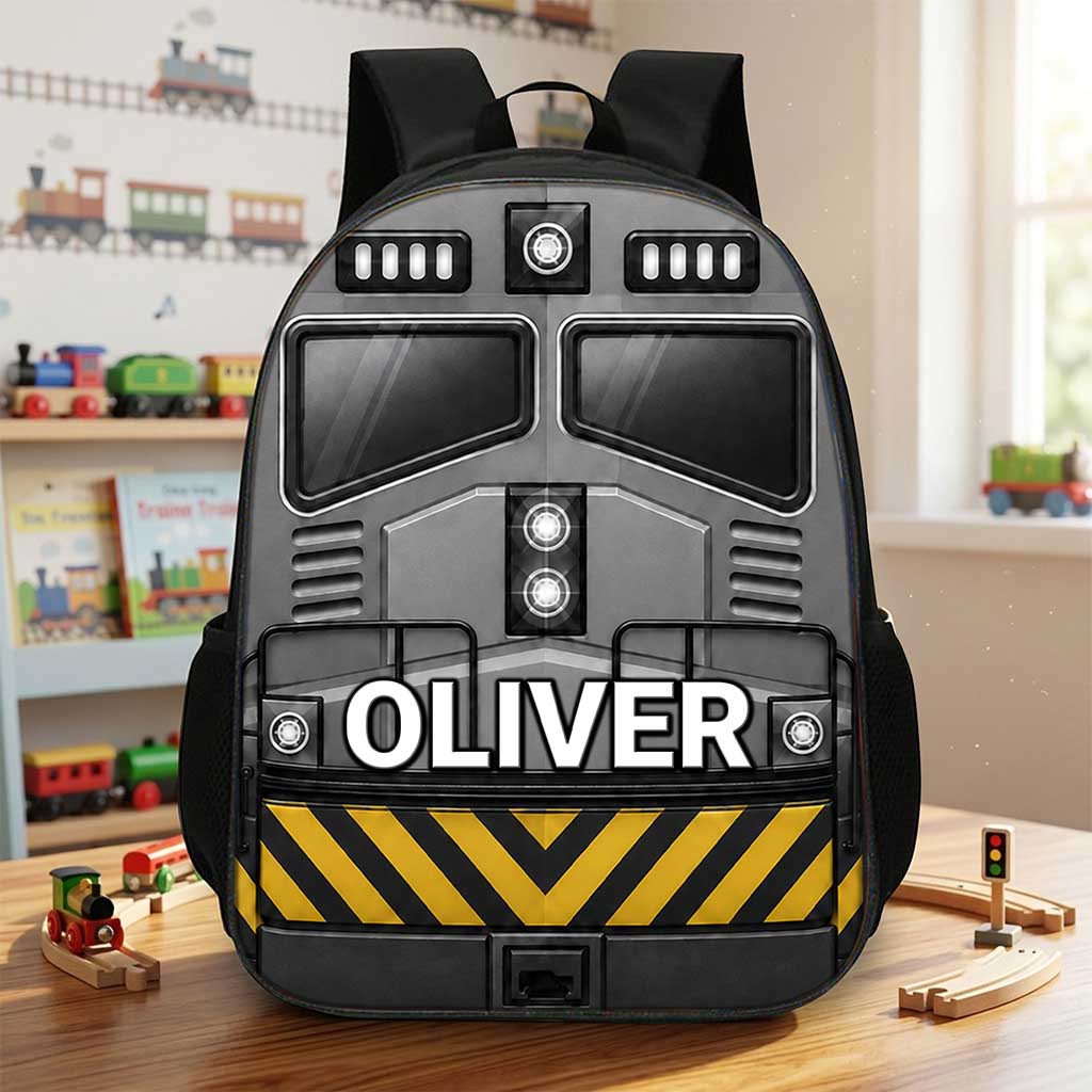 Personalized Back To School Train Kids Backpack NPND6300601