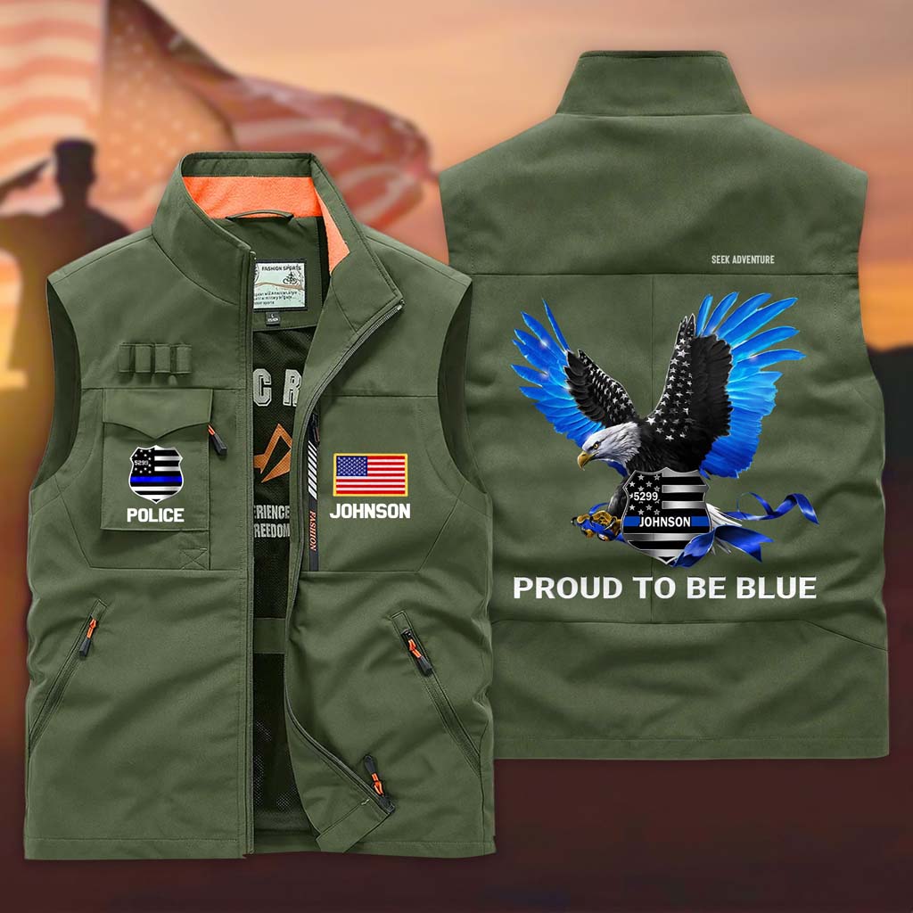 Personalized Police Multi-Pocket Vest UKTD6310103