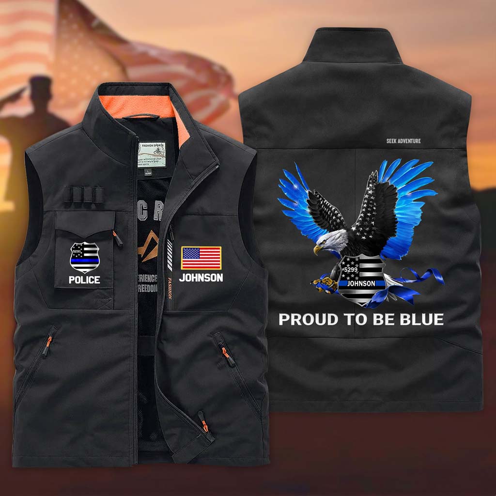 Personalized Police Multi-Pocket Vest UKTD6310103