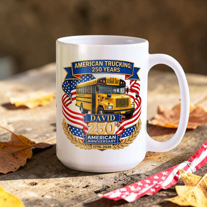 Custom 250th School Bus Ceramic Mug THND5090501