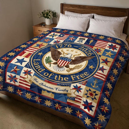 Personalized United State 250th Anniversary Quilt Blanket UKND6110403