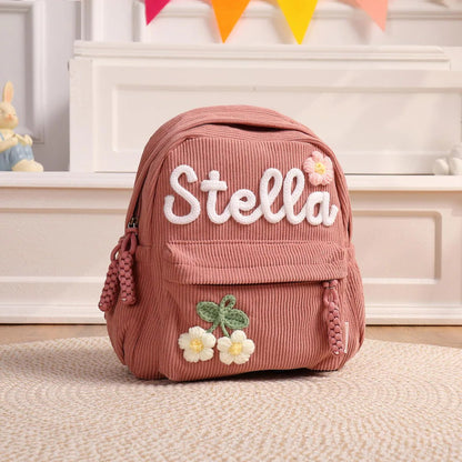 Personalized Back To School Kids Corduroy Backpack Children's UKTD6260601