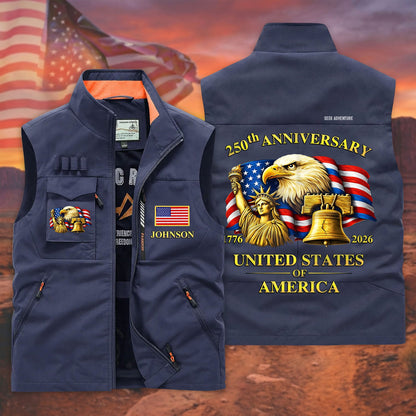 Personalized United State 250th Anniversary Pocket Vest UKND6200401