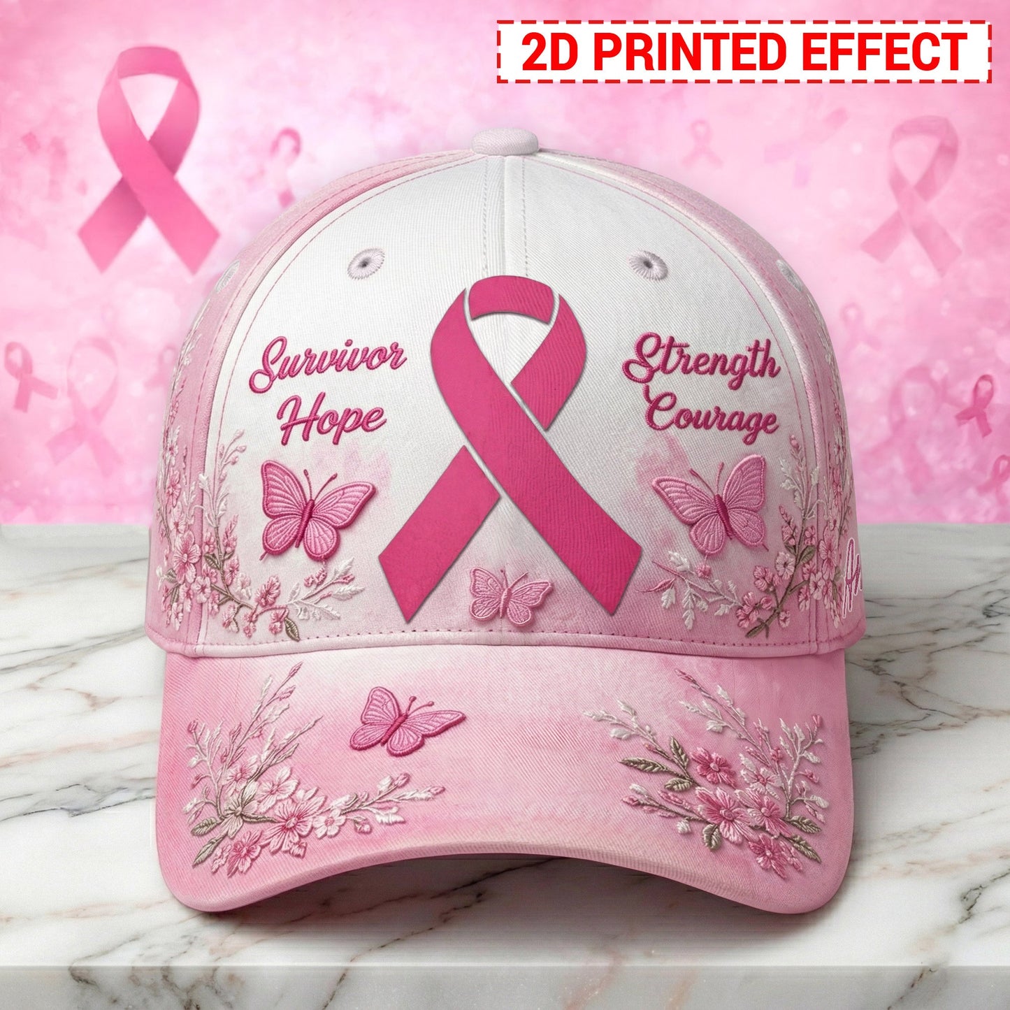 Personalized Breast Cancer Awareness 3D Cap UKNT6080401