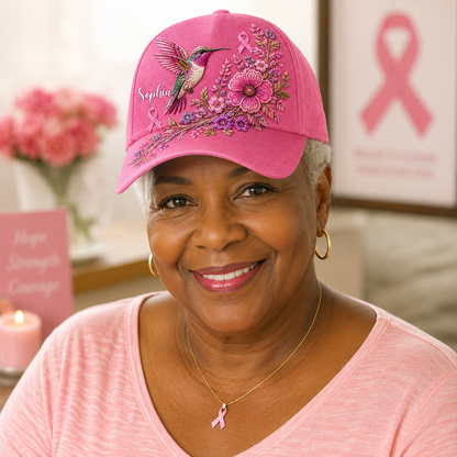 Personalized Name Breast Cancer 3D All Over Printed Cap QFUU6290703