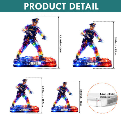 Personalized Police Officer Acrylic Block UKHA6110302