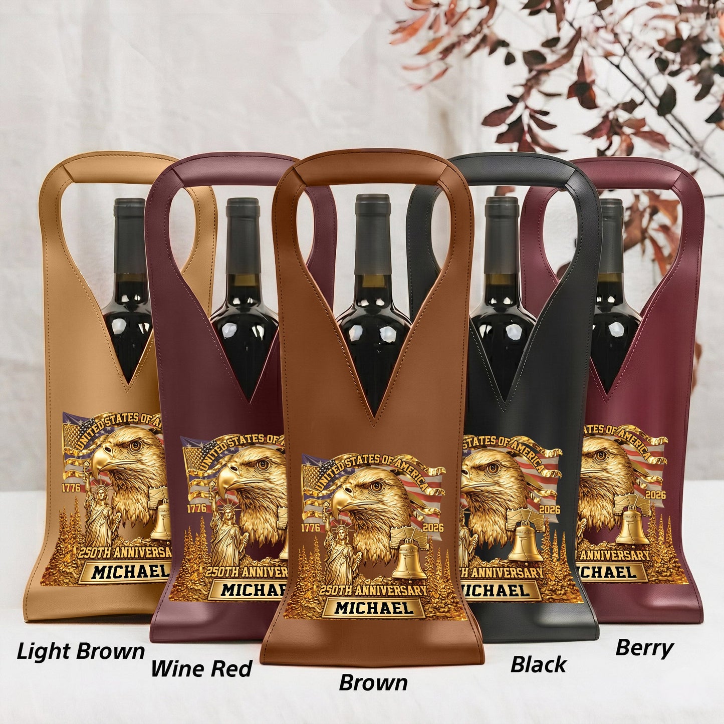 Custom 250th US Wine Bag THNT6140405