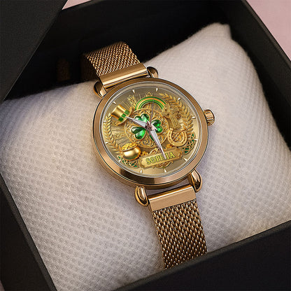 Custom Leaf Patrick Mesh Strap Quartz Watch THNT6130103
