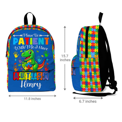 Personalized Backpack for Kids with Autism– Back To School Bag for Autistic Child QFHM5030701-DX