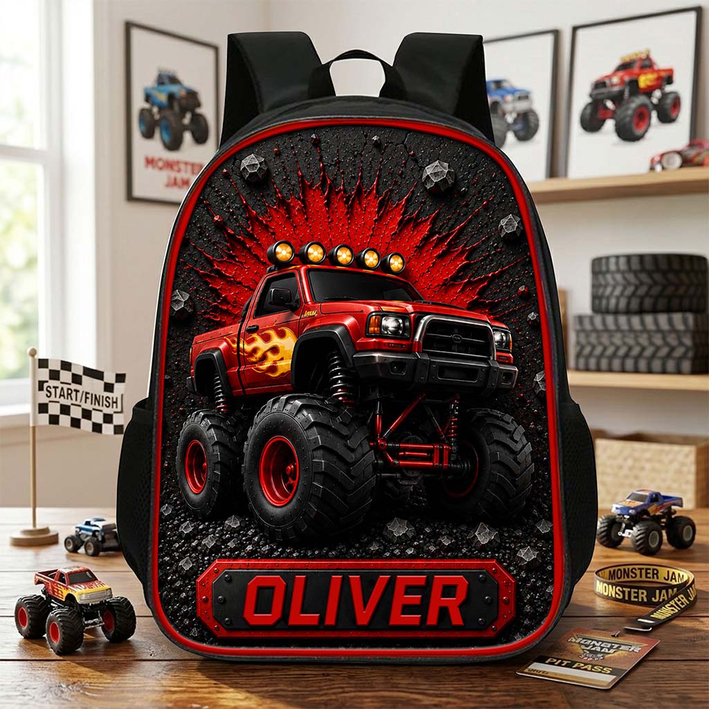 Personalized Monster Truck Backpack NPND6250605