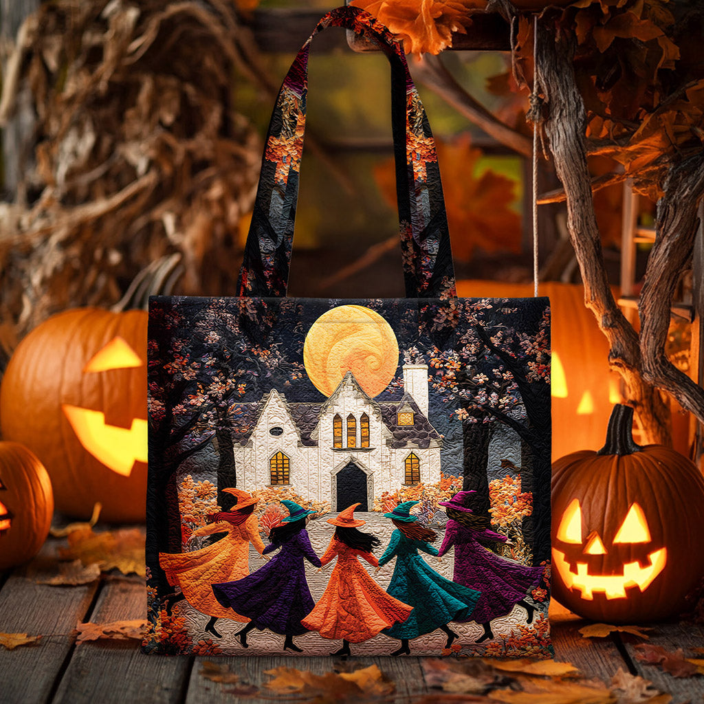 Personalized Witchy Quilted Tote Bag Halloween QFNT5220804