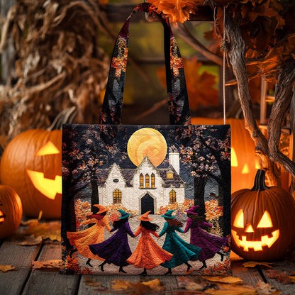 Personalized Witchy Quilted Tote Bag Halloween QFNT5220804