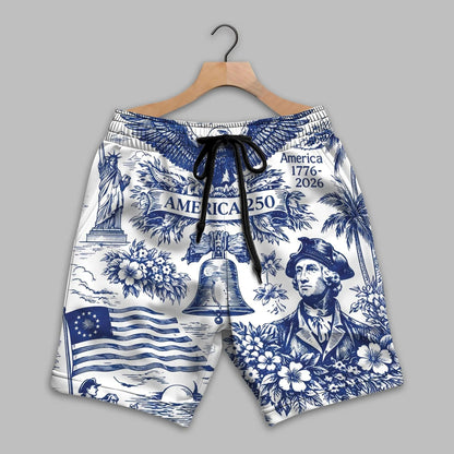 America 250 Hawaiian Shirt 1776–2026, Vintage Patriotic Shirt, 250 Years of America Celebration Button Down UKTD6160411