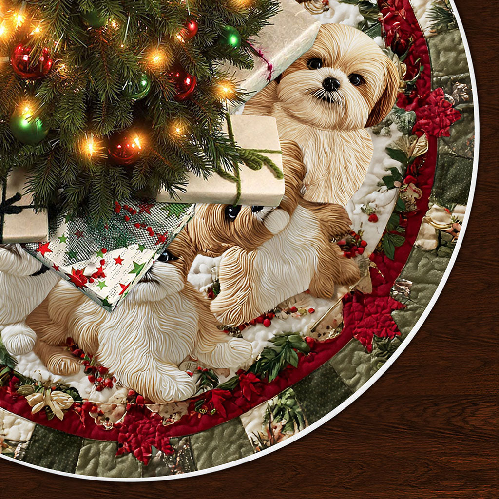 Shih Tzu Christmas Tree skirt UKPY5051102