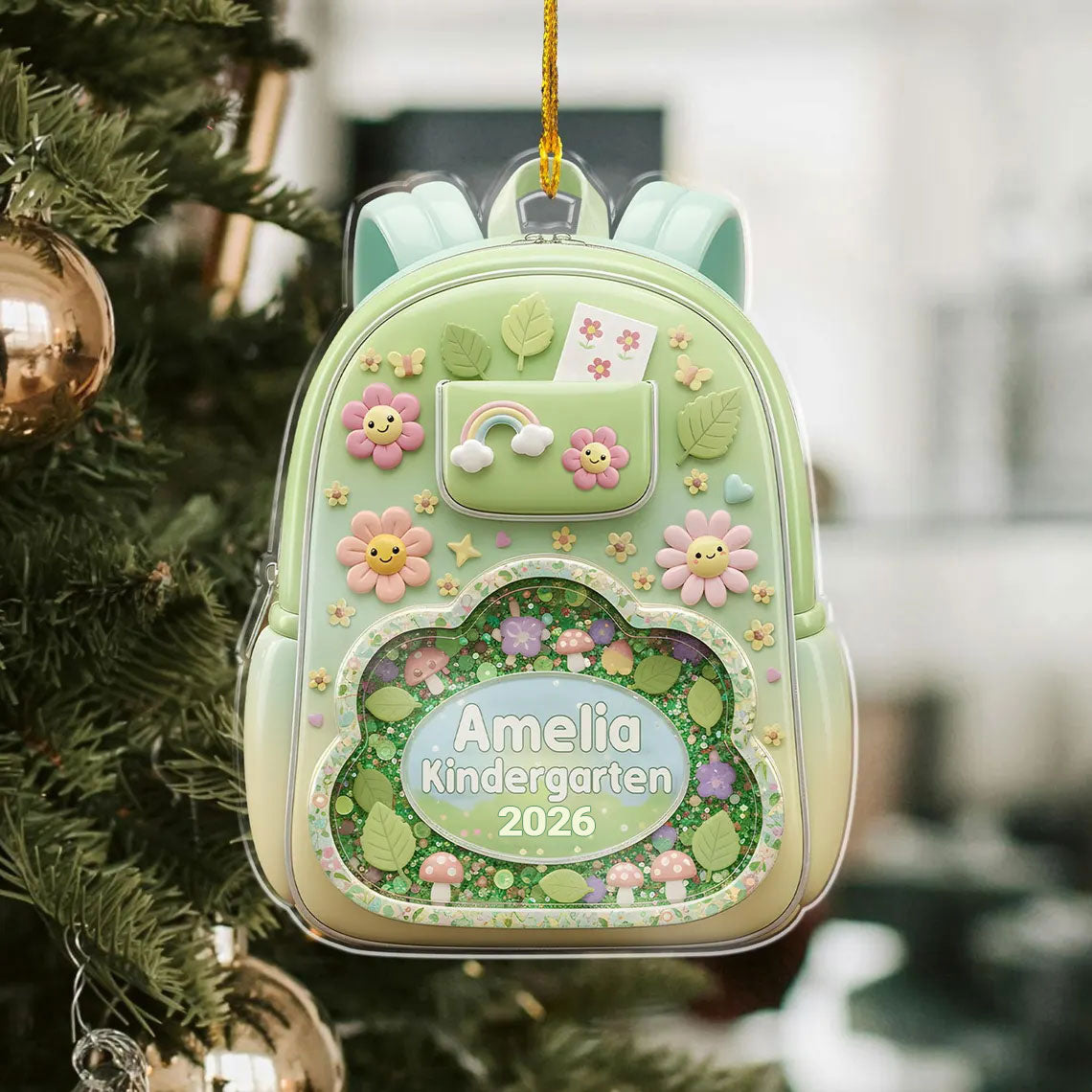 Personalized Kids School Backpack Ornament: Teacher & Student Decor, Kids Christmas Gift UKUU6080703