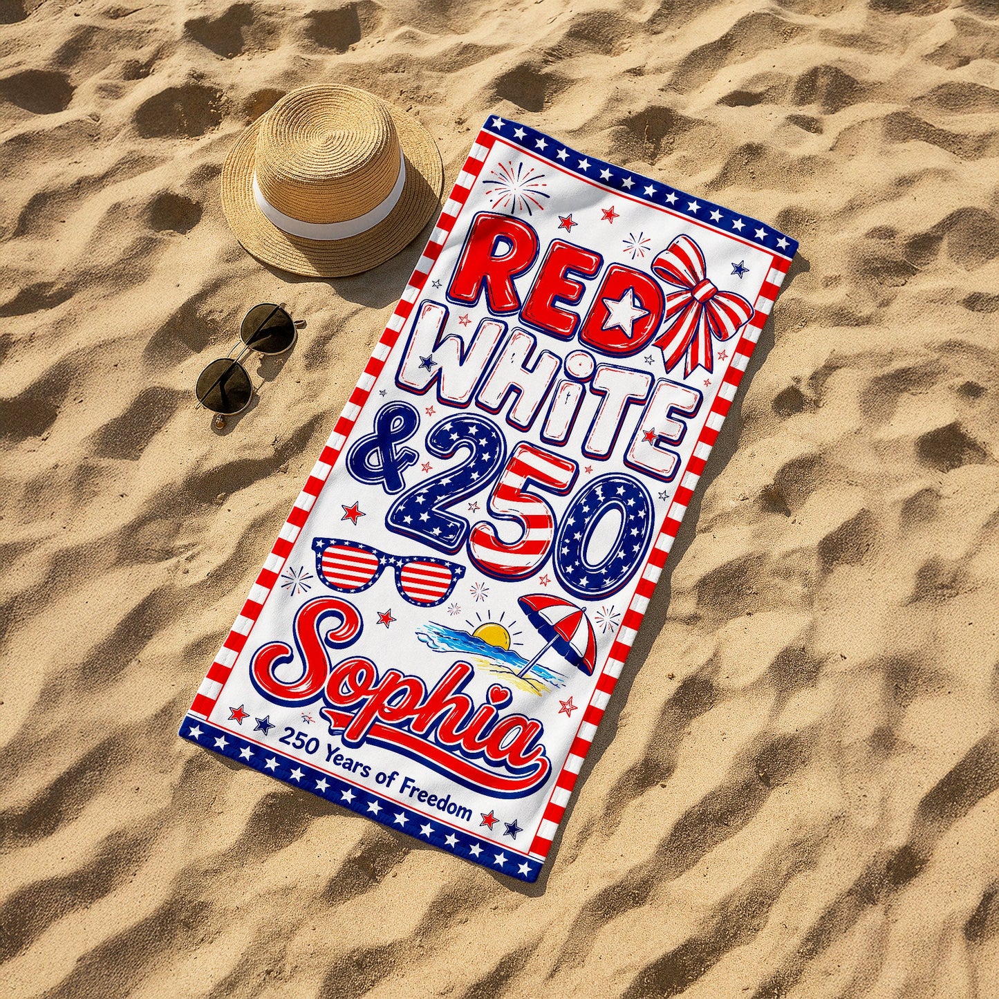 Personalized 250th Beach Towel NPNT6110605
