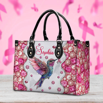 Custom Breast Cancer Awareness Leather Handbag UKNT5080901