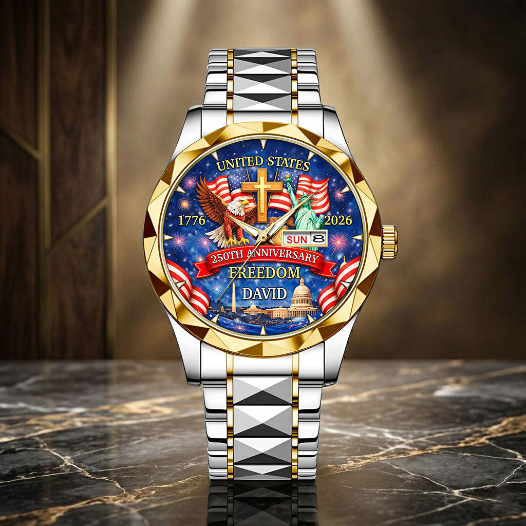 Personalized United State 250th Anniversary Alloy Luxury Quartz Watch UKHA6100402