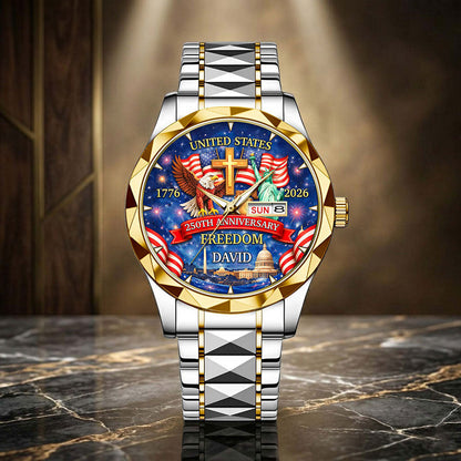 Personalized United State 250th Anniversary Alloy Luxury Quartz Watch UKHA6100402