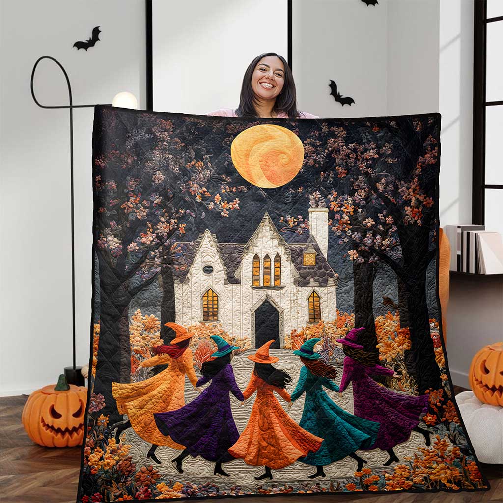 Witchy Quilt Blanket Halloween QFND5150803