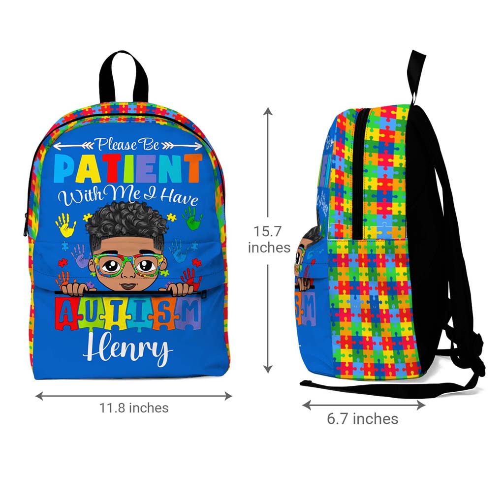Personalized Backpack for Kids with Autism - Back To School Bag for Autistic Child QFHM4040703-DX