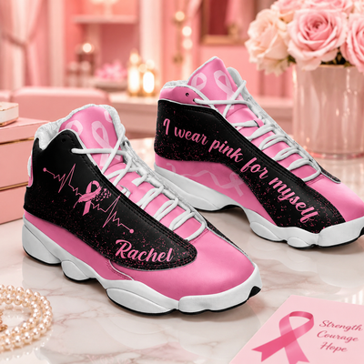 Personalized Name Breast Cancer I Wear Pink For Myself Shoes UKTD3250803