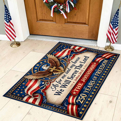 Personalized United State 250th Anniversary Flag Door Mat UKUU6140401