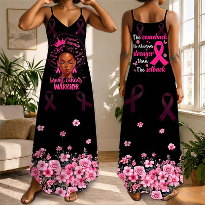Personalized Breast Cancer Strappy Dress UKHA6040703