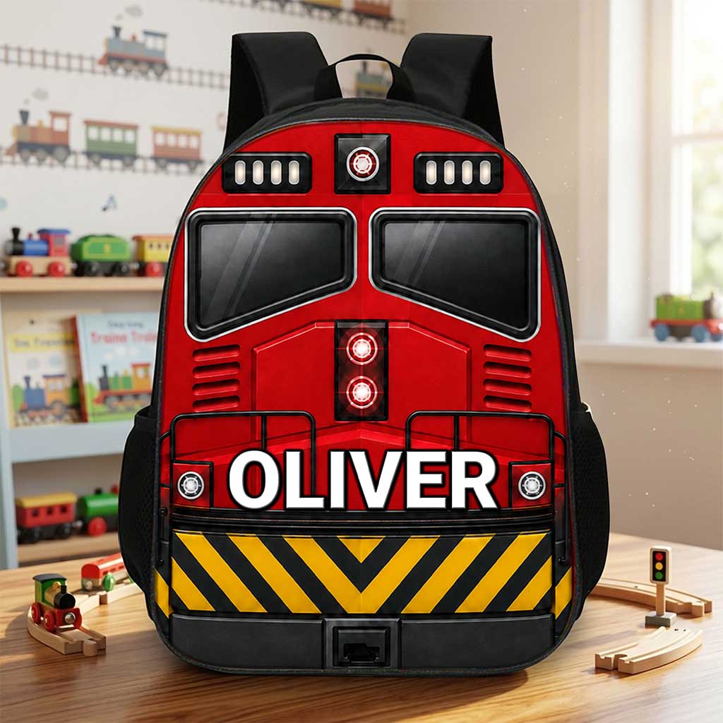 Personalized Back To School Train Kids Backpack NPND6300601