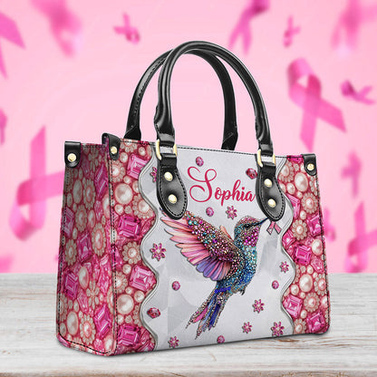 Custom Breast Cancer Awareness Leather Handbag UKNT5080901