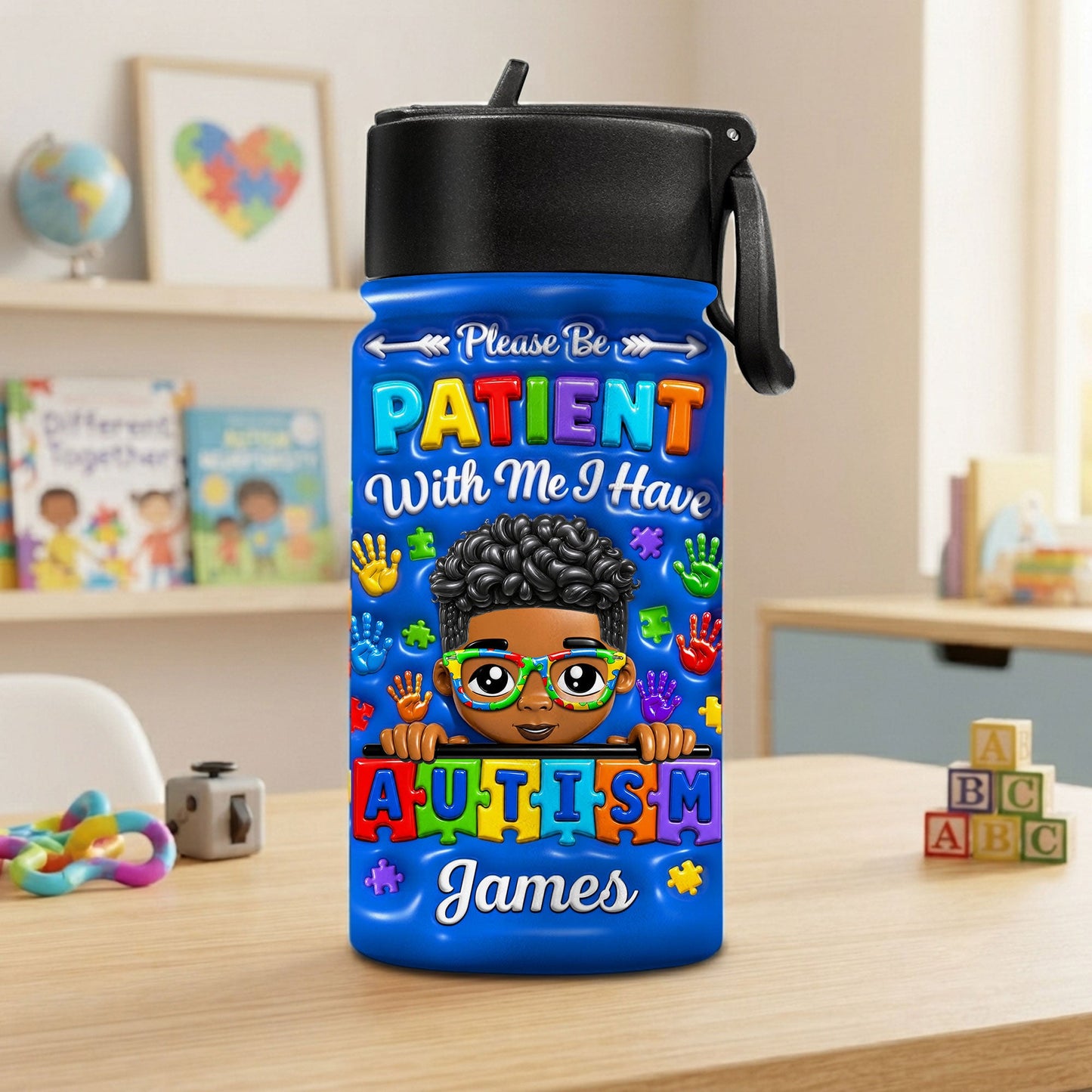 Personalized Autism Kid Backpack, Back To School Bag for Autistic Child UKND6150704