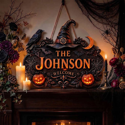 Personalized Halloween Welcome Door Sign, Halloween Gift UKPY6280701