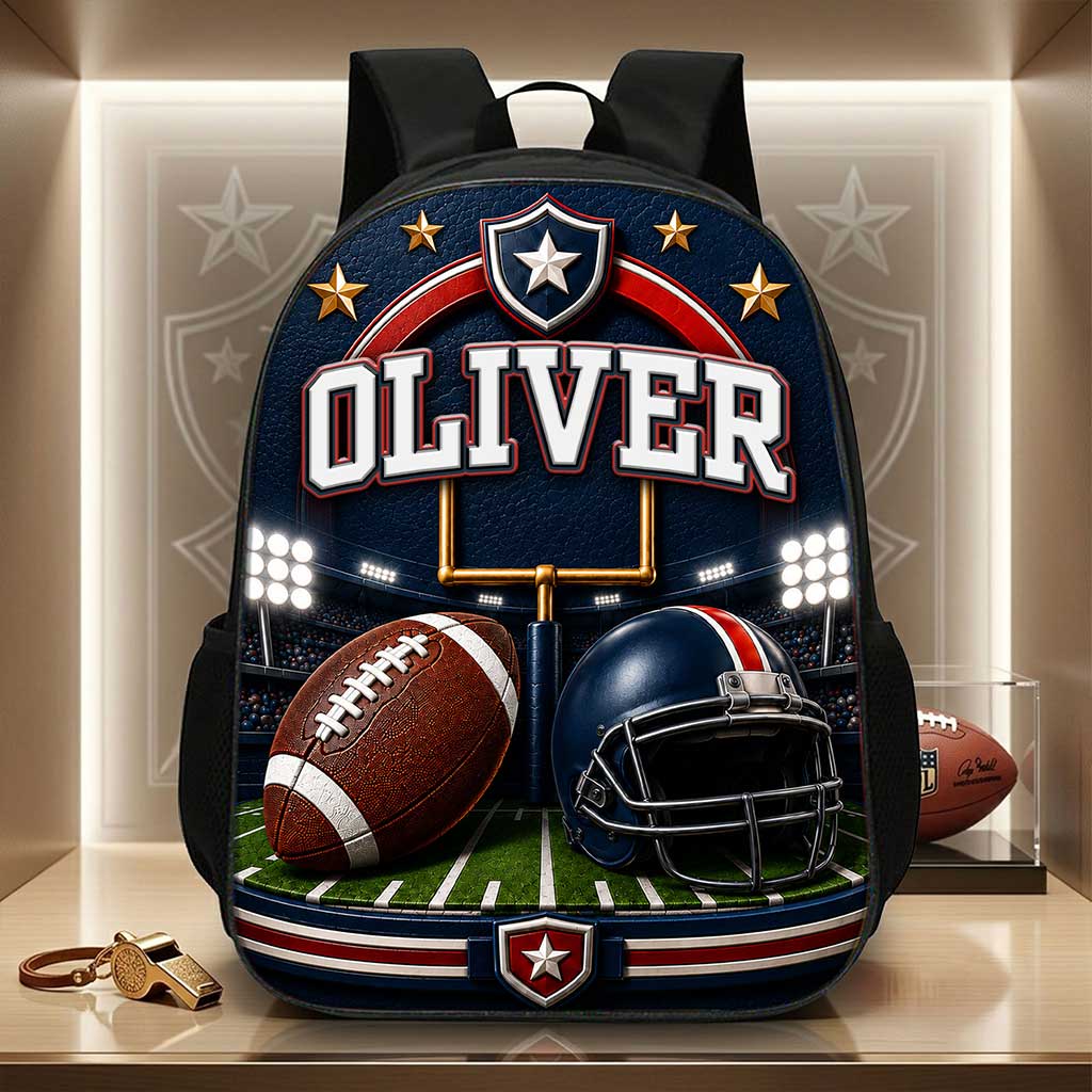 Personalized Back To School Football Kids Backpack NPND6250603
