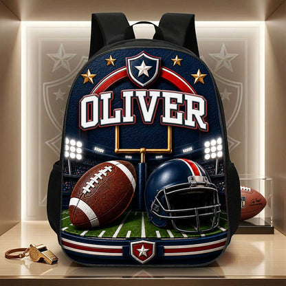 Personalized Back To School Football Kids Backpack NPND6250603