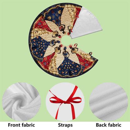 African Black Women Christmas Tree Skirt UKNT5251005