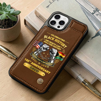 Custom 100th Anniversary Black History Leather Flip Phone Case THUU6060301