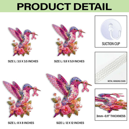 Women's Pink Ribbon Acrylic Window Hanging QFHM5190801