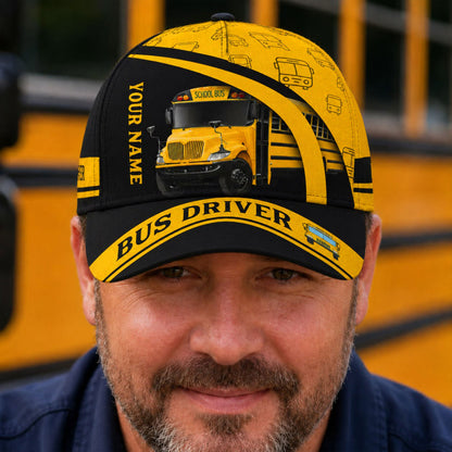 Personalized School Bus Driver Classic Cap UKNT6290703