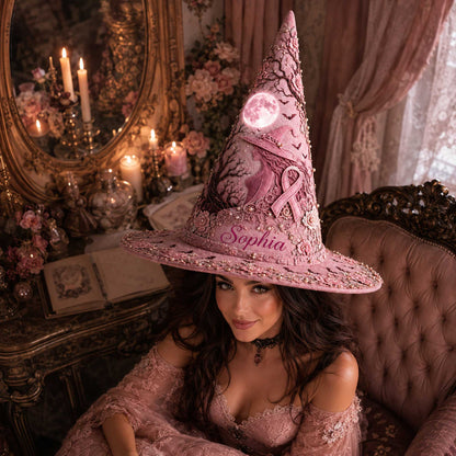 Personalized Breast Cancer Witch Hat NPNT6110802