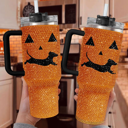 Halloween Dachshund 40 Oz Rhinestones Tumbler NPON4210801