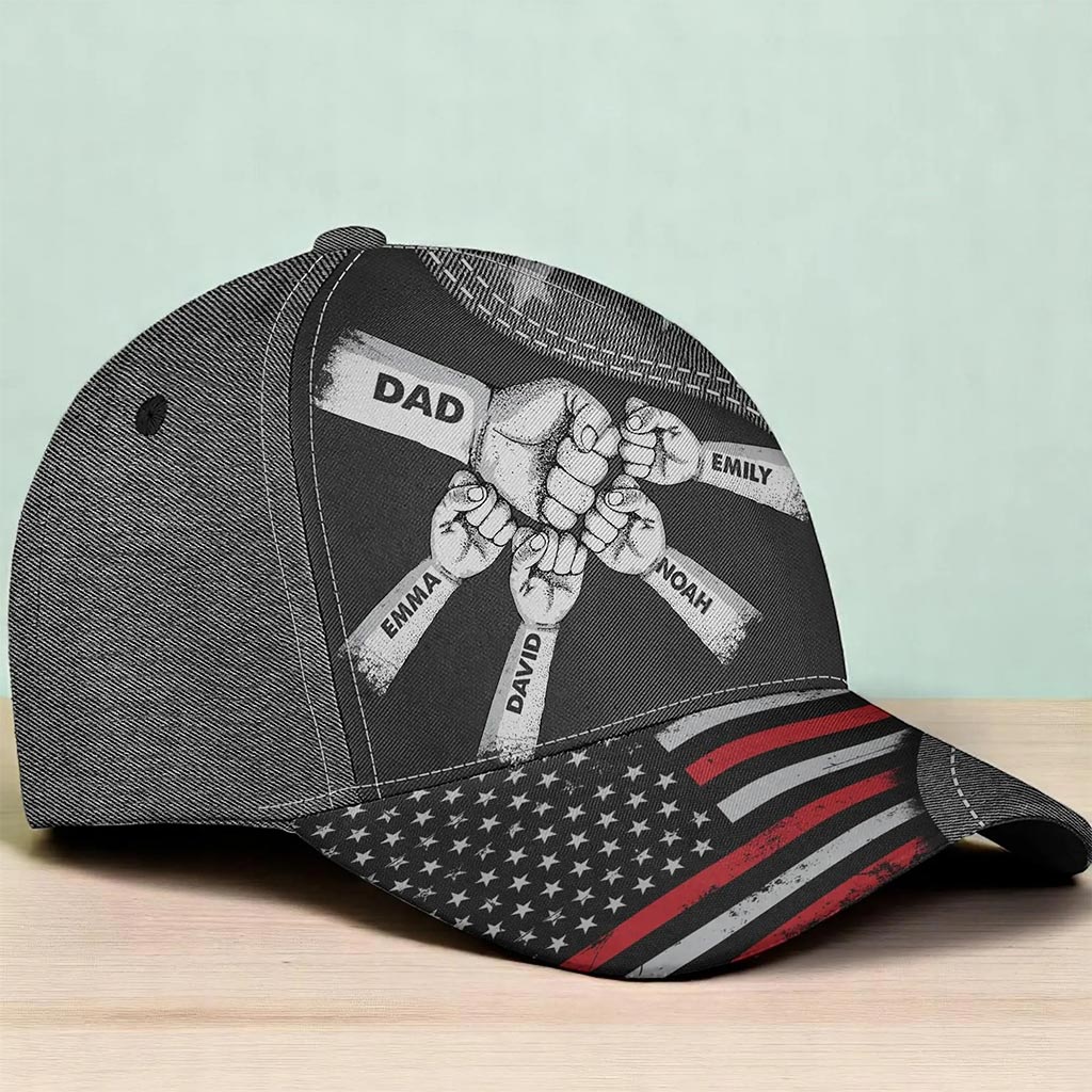 Personalized Fist Bump Daddy Classic Cap, Father's Day Gift For Dad UKHA6210404