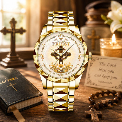Personalized To Our Priest Alloy Luxury Quartz Watch, God Watch UKUU6180604