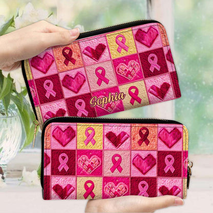 Custom Breast Cancer Leather Handbag UKHA5160803