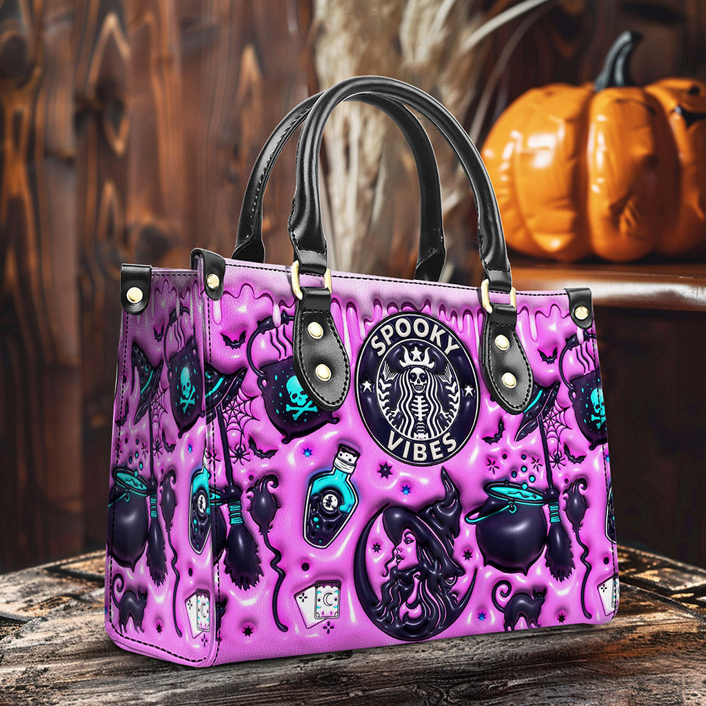 Witch Halloween Leather Handbag UKNT5110901