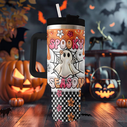 Spooky Vibe Print 3D Inflated 40 Oz Tumbler, Halloween Gift QFTO4300701