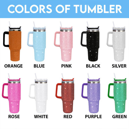 Personalized Ghost Rhinestones 40 Oz Tumbler NPON4170803