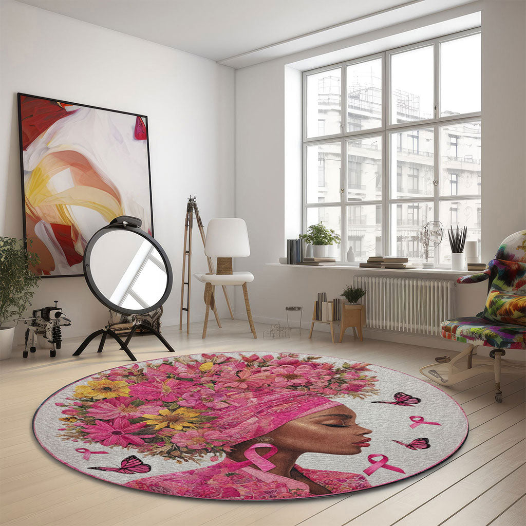 Black Women Breast Cancer Rug THTO5151004