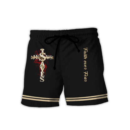 Jesus Saved My Life, Faith Over Fear, Jesus Baseball Jersey UKHA230302