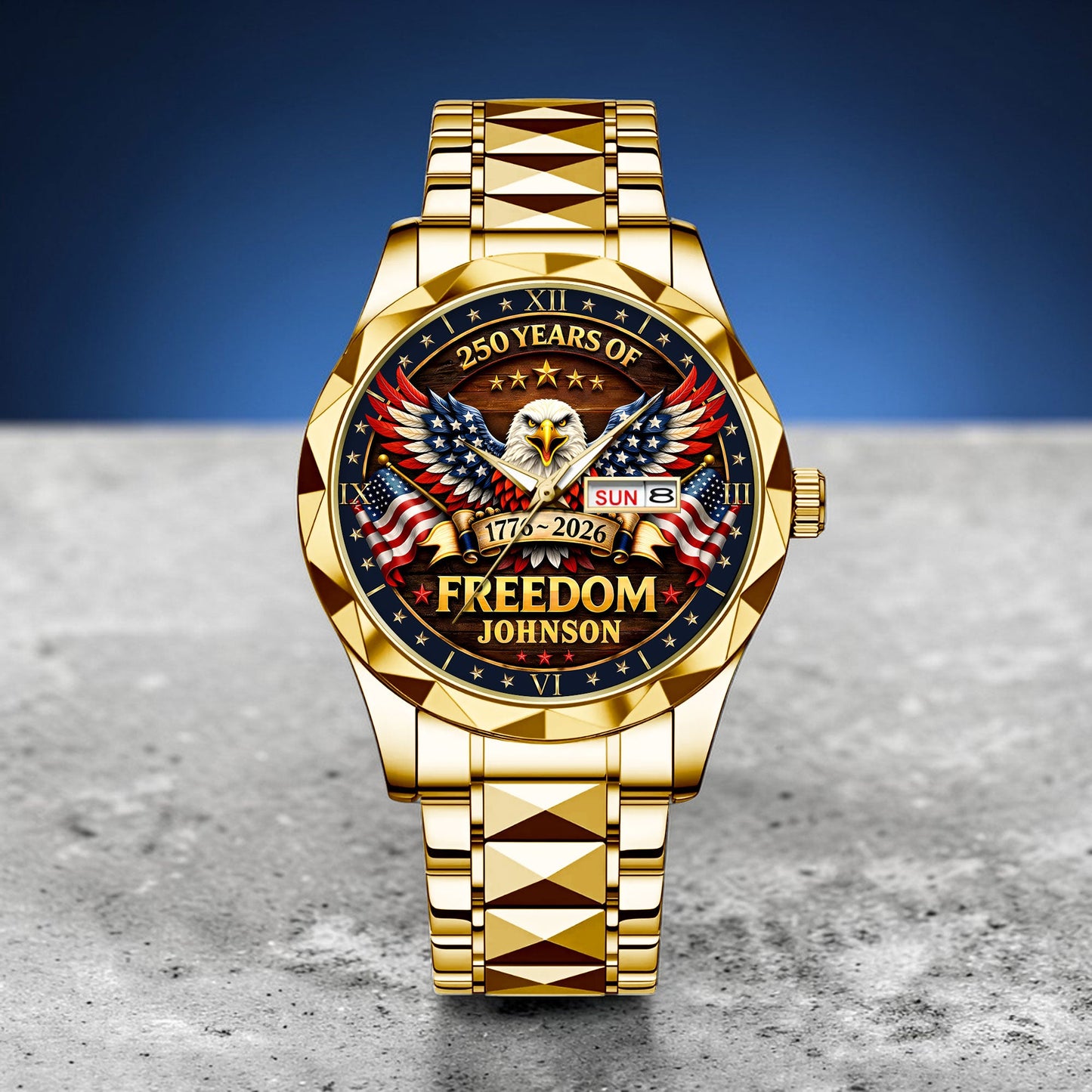 Personalized United State 250th Anniversary  Alloy Luxury Quartz Watch UKND6140301